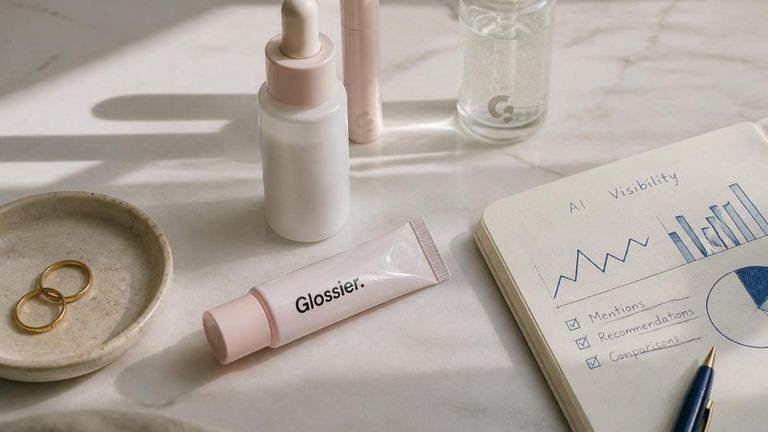 Glossier AI Visibility Market Strategy Report - Clean Makeup Brands
