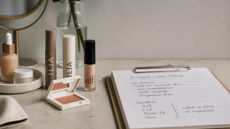 How AI Search Is Recommending Clean Makeup Brands: Monthly Trends