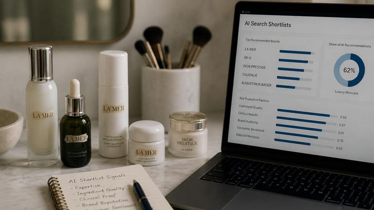 How AI Search Is Recommending Luxury Skin Care Brands: Monthly Trends