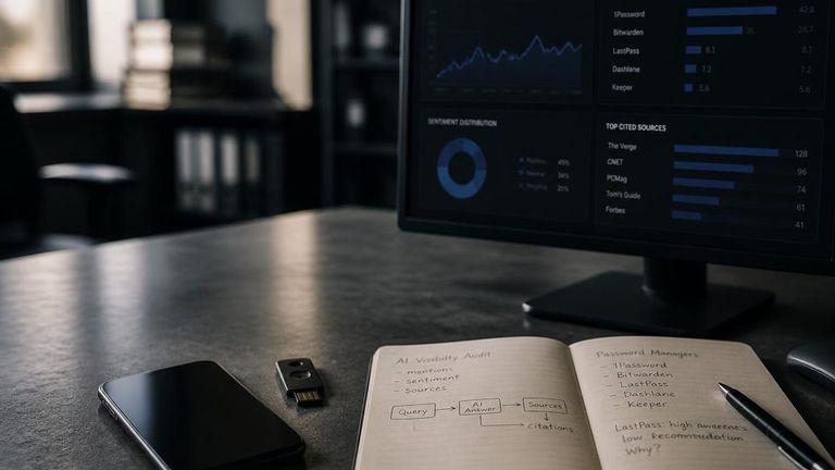 LastPass AI Visibility Market Strategy Report - Password Managers
